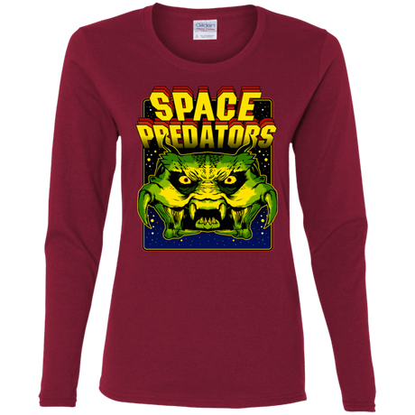 T-Shirts Cardinal / S Space Predator Women's Long Sleeve T-Shirt