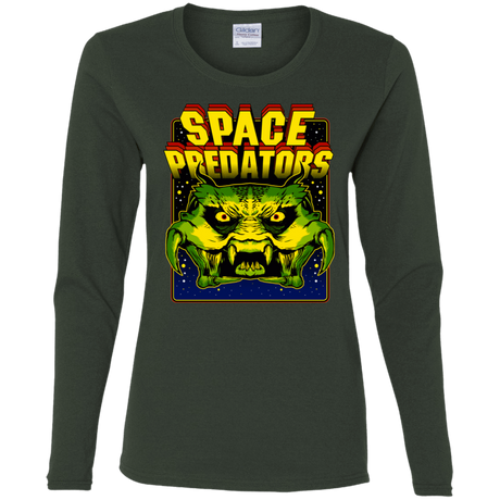 T-Shirts Forest / S Space Predator Women's Long Sleeve T-Shirt