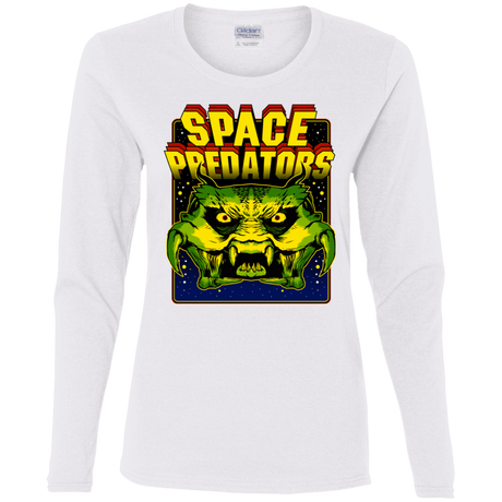 T-Shirts White / S Space Predator Women's Long Sleeve T-Shirt