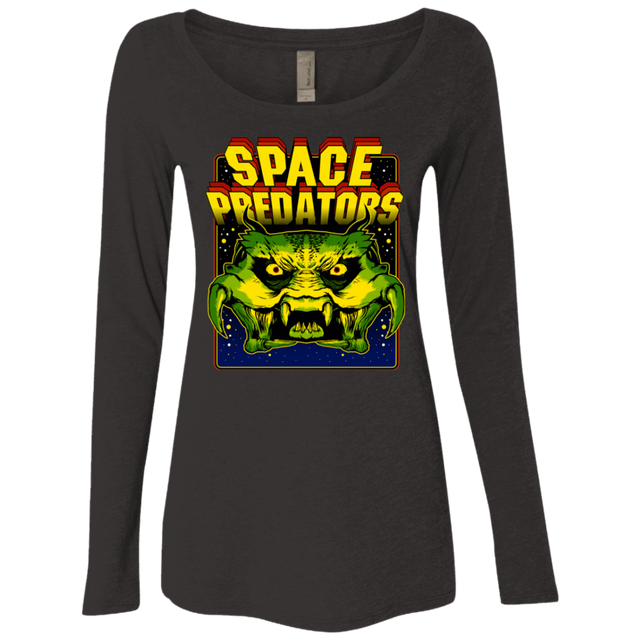 T-Shirts Vintage Black / S Space Predator Women's Triblend Long Sleeve Shirt