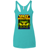 T-Shirts Tahiti Blue / X-Small Space Predator Women's Triblend Racerback Tank