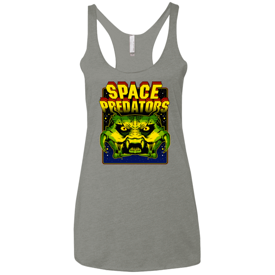 T-Shirts Venetian Grey / X-Small Space Predator Women's Triblend Racerback Tank