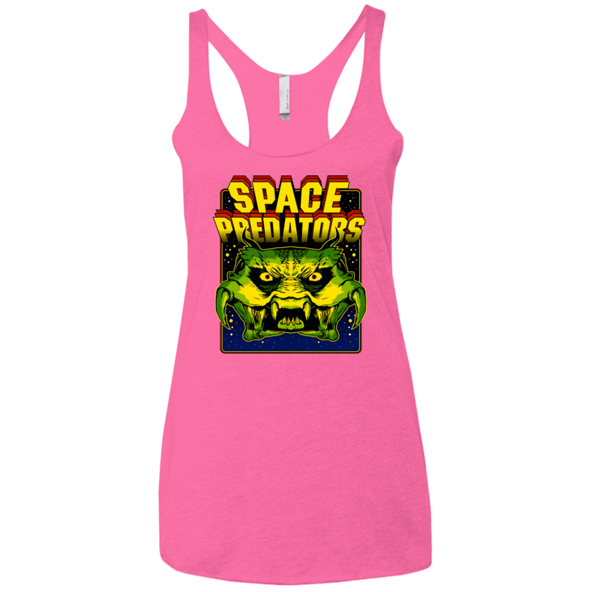 T-Shirts Vintage Pink / X-Small Space Predator Women's Triblend Racerback Tank