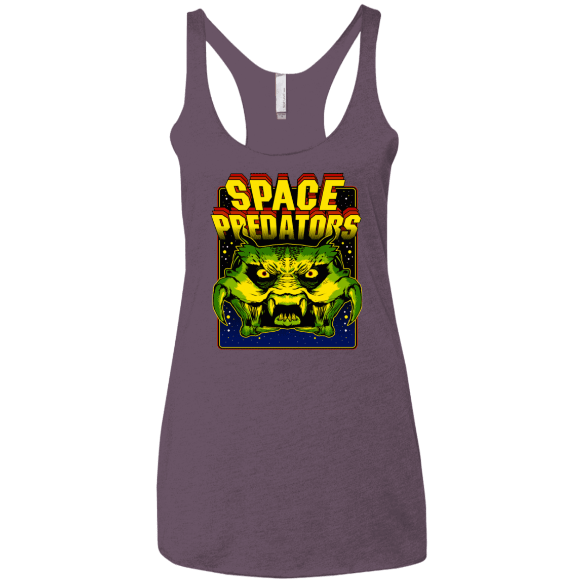 T-Shirts Vintage Purple / X-Small Space Predator Women's Triblend Racerback Tank