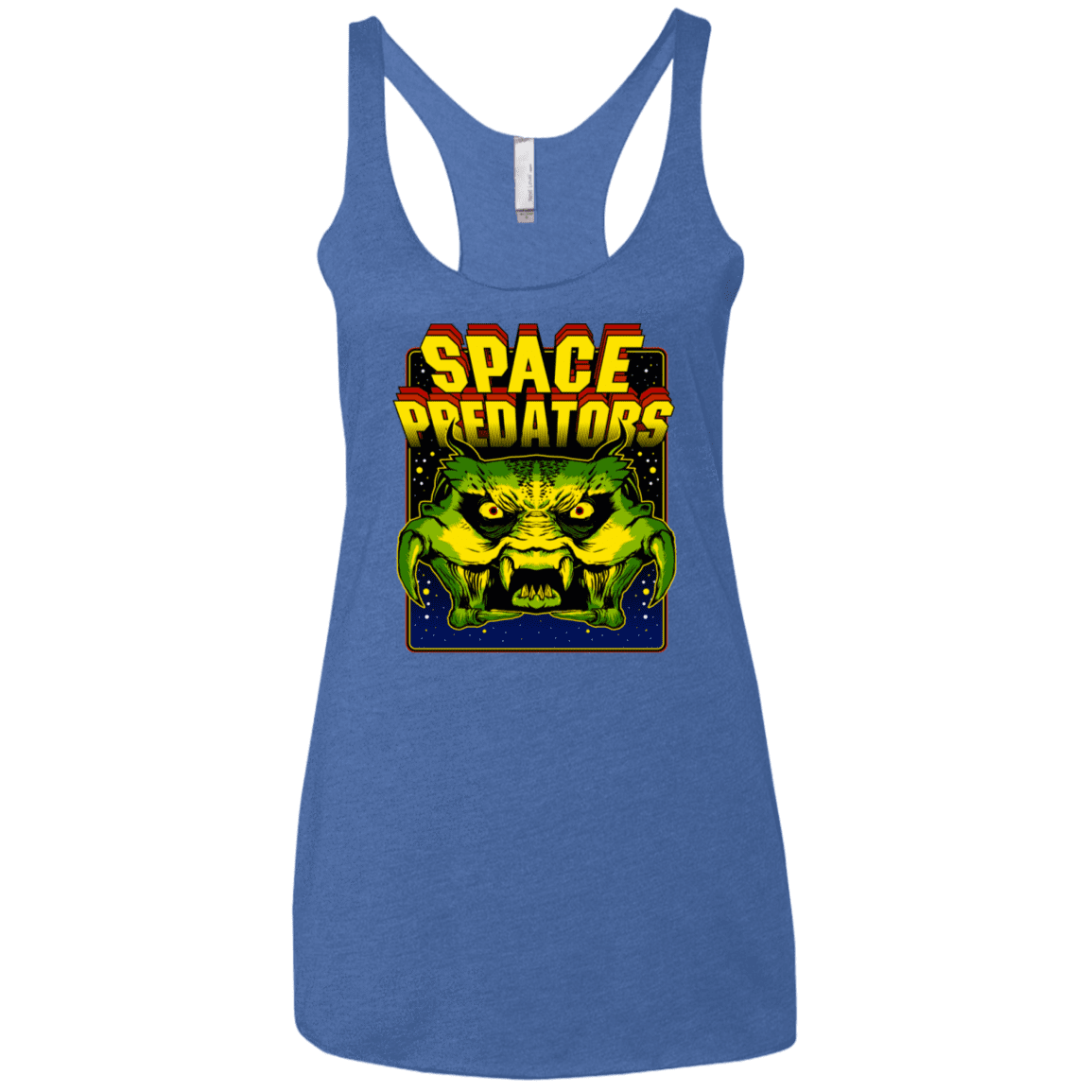 T-Shirts Vintage Royal / X-Small Space Predator Women's Triblend Racerback Tank