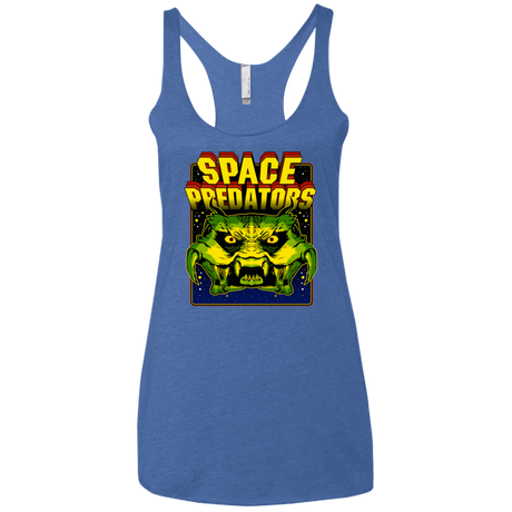 T-Shirts Vintage Royal / X-Small Space Predator Women's Triblend Racerback Tank