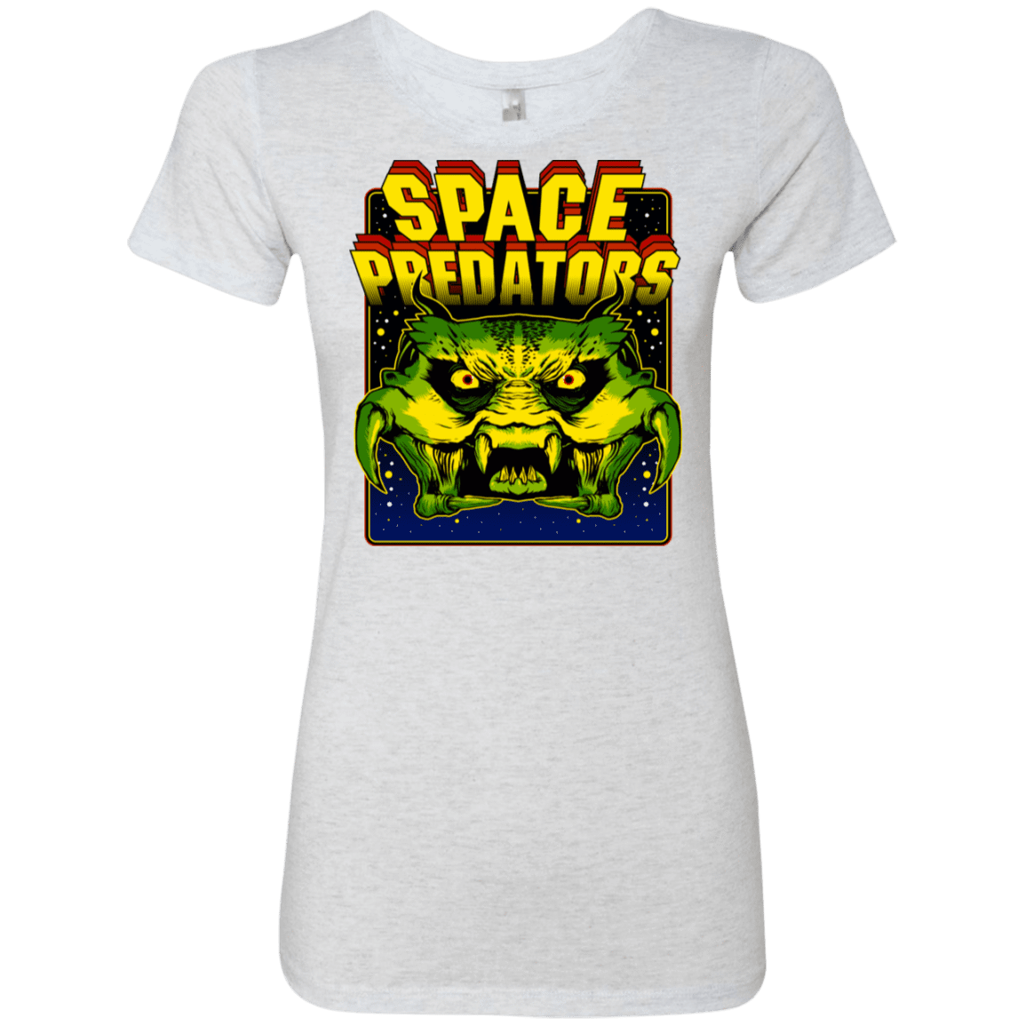 T-Shirts Heather White / S Space Predator Women's Triblend T-Shirt