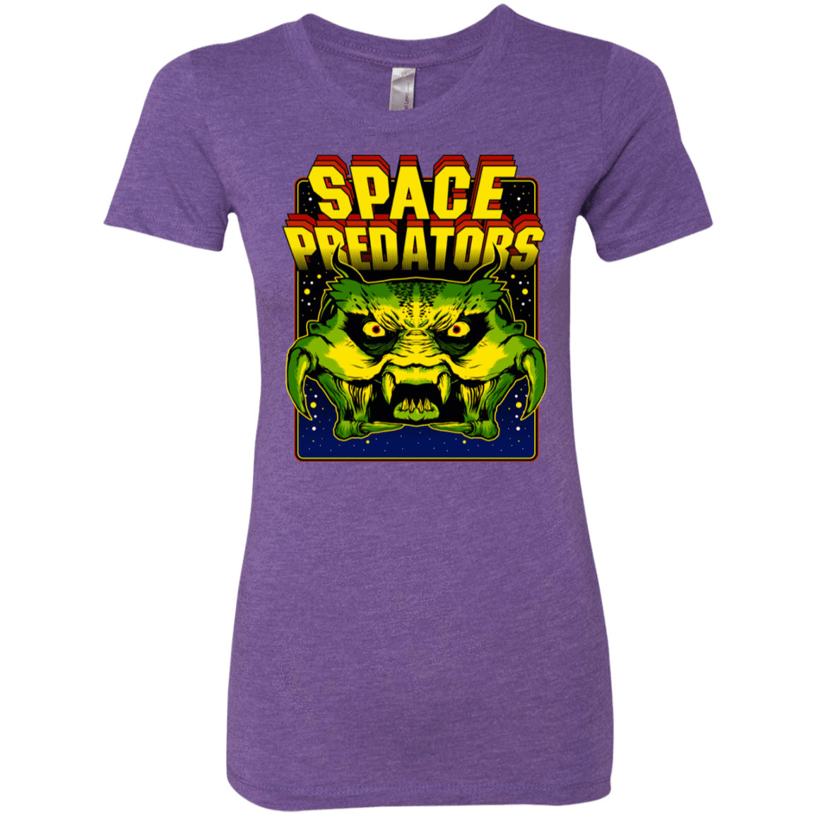 T-Shirts Purple Rush / S Space Predator Women's Triblend T-Shirt
