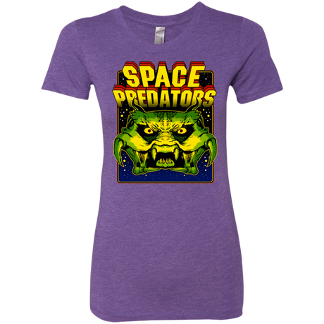 T-Shirts Purple Rush / S Space Predator Women's Triblend T-Shirt