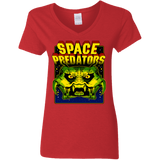 T-Shirts Red / S Space Predator Women's V-Neck T-Shirt