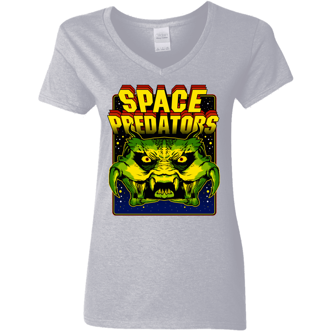 T-Shirts Sport Grey / S Space Predator Women's V-Neck T-Shirt