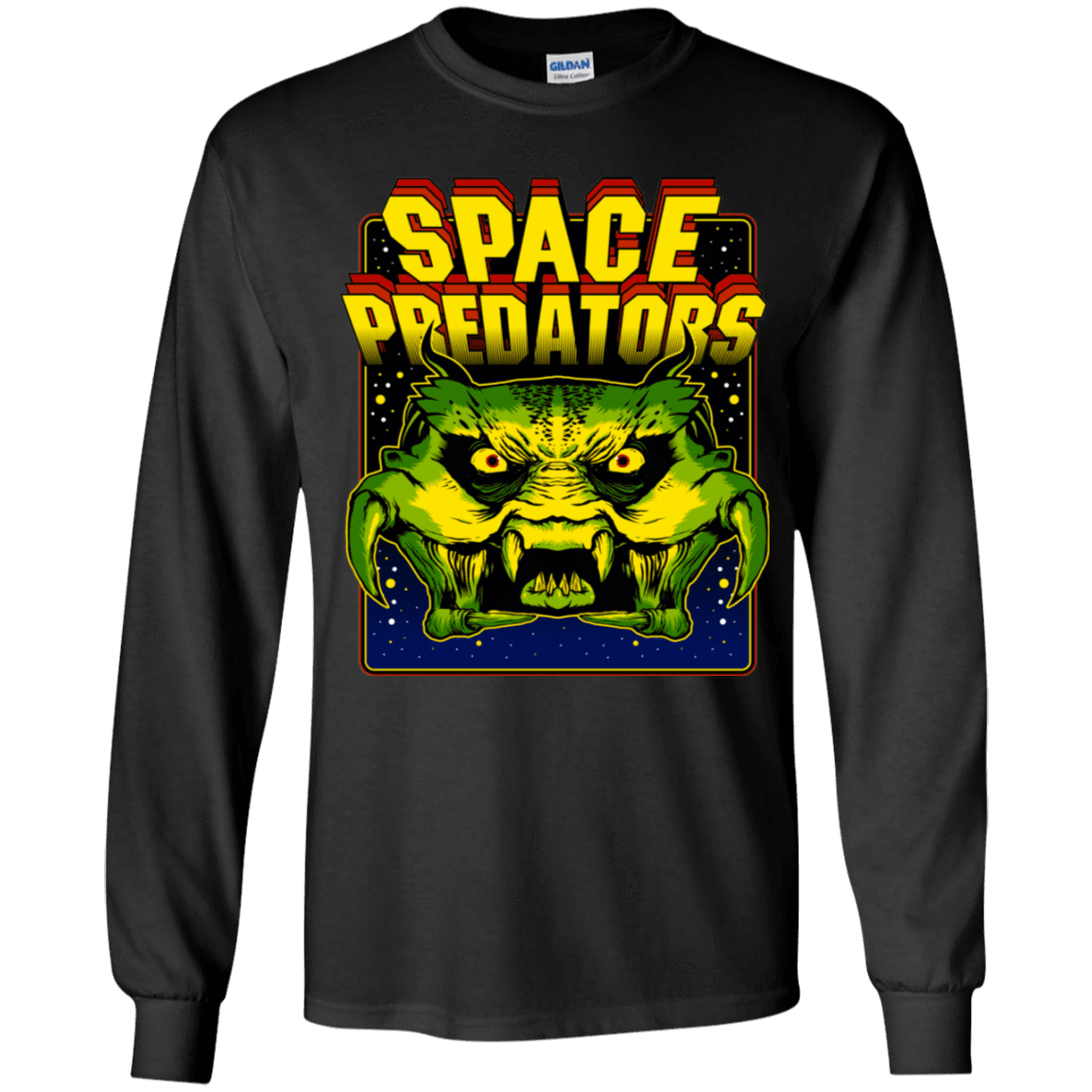 T-Shirts Black / YS Space Predator Youth Long Sleeve T-Shirt
