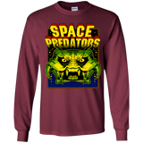 T-Shirts Maroon / YS Space Predator Youth Long Sleeve T-Shirt
