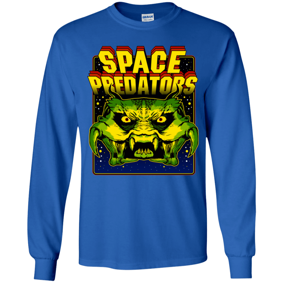 T-Shirts Royal / YS Space Predator Youth Long Sleeve T-Shirt
