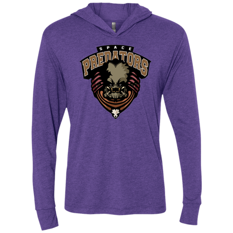 T-Shirts Space Predators Triblend Long Sleeve Hoodie Tee
