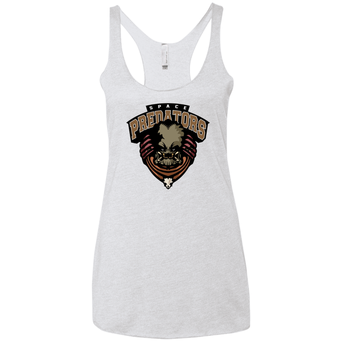 T-Shirts Heather White / X-Small Space Predators Women's Triblend Racerback Tank