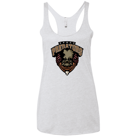 T-Shirts Heather White / X-Small Space Predators Women's Triblend Racerback Tank