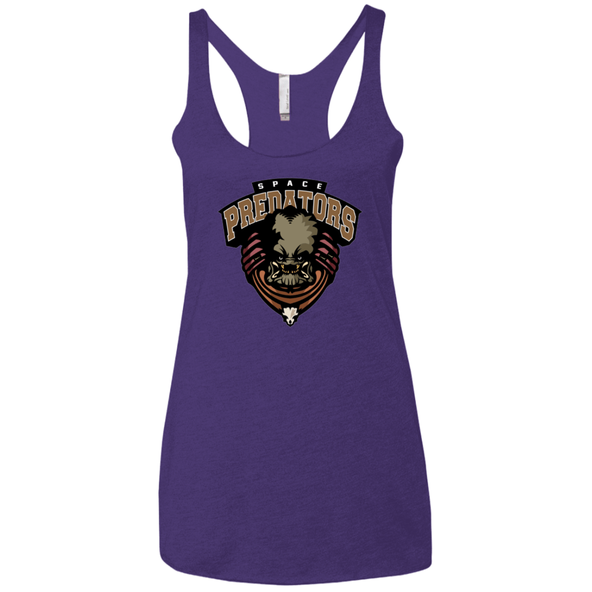 T-Shirts Purple / X-Small Space Predators Women's Triblend Racerback Tank