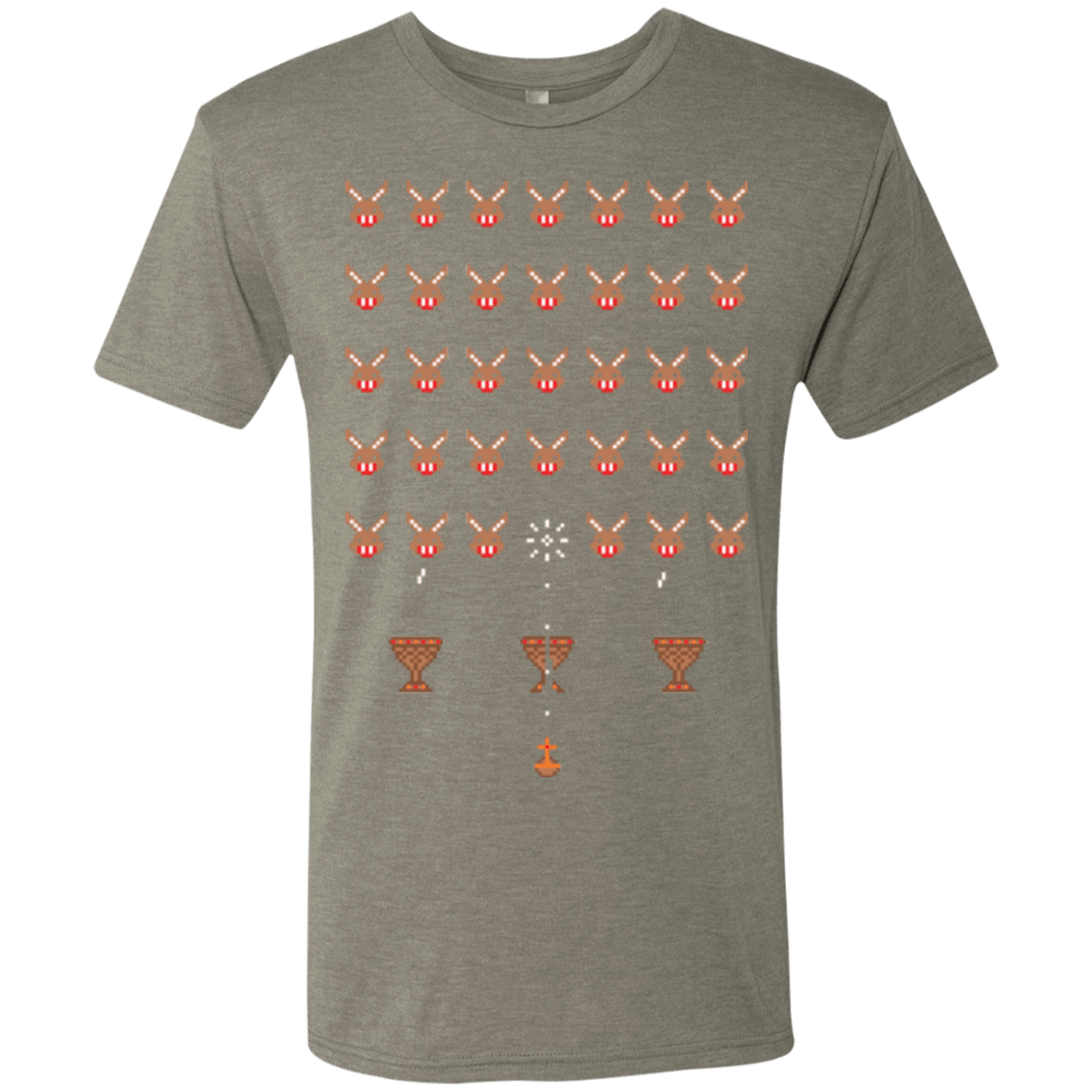T-Shirts Venetian Grey / Small Space Rabbits Men's Triblend T-Shirt