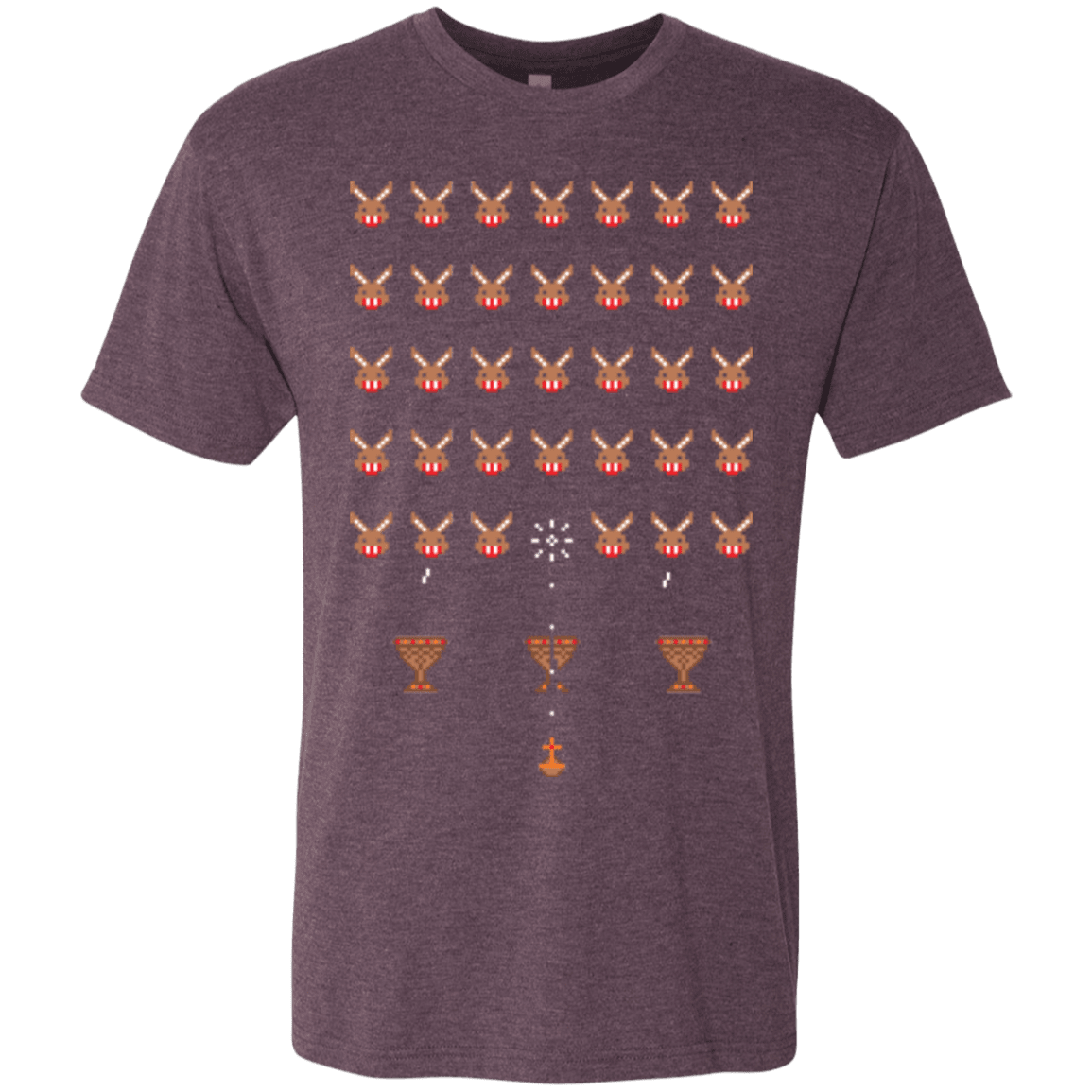 T-Shirts Vintage Purple / Small Space Rabbits Men's Triblend T-Shirt