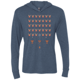 T-Shirts Indigo / X-Small Space Rabbits Triblend Long Sleeve Hoodie Tee