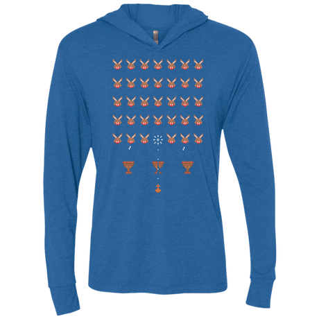 T-Shirts Vintage Royal / X-Small Space Rabbits Triblend Long Sleeve Hoodie Tee