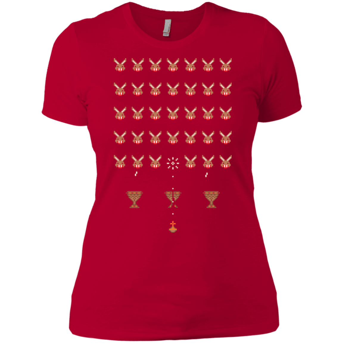 T-Shirts Red / X-Small Space Rabbits Women's Premium T-Shirt