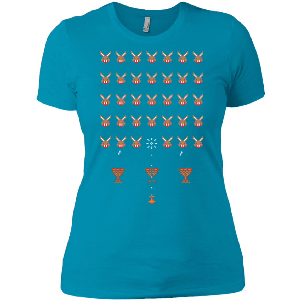 T-Shirts Turquoise / X-Small Space Rabbits Women's Premium T-Shirt