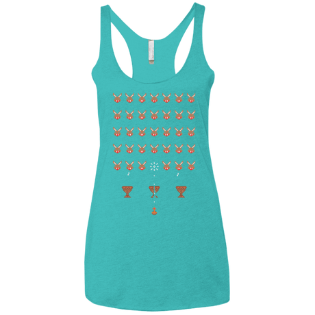 T-Shirts Tahiti Blue / X-Small Space Rabbits Women's Triblend Racerback Tank