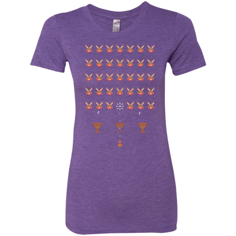 T-Shirts Purple Rush / Small Space Rabbits Women's Triblend T-Shirt