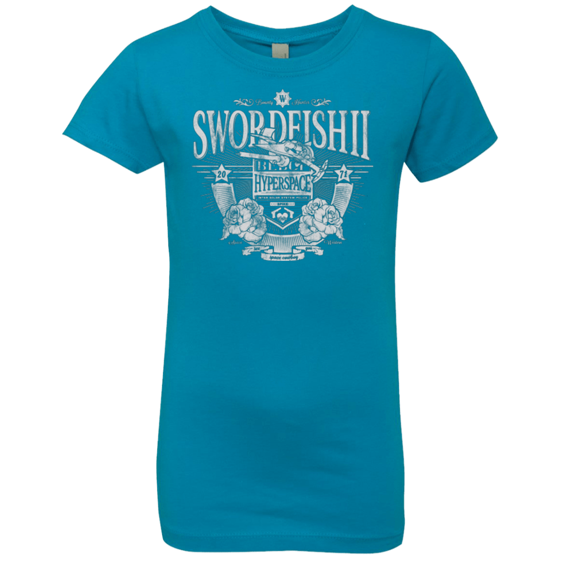 T-Shirts Turquoise / YXS Space Western Girls Premium T-Shirt