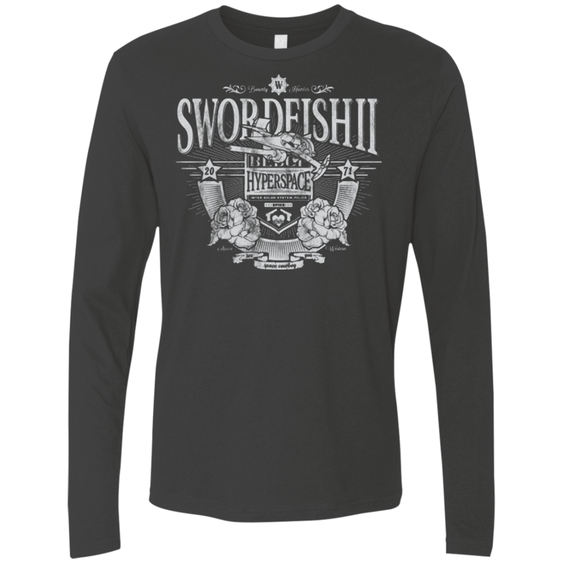 T-Shirts Heavy Metal / Small Space Western Men's Premium Long Sleeve