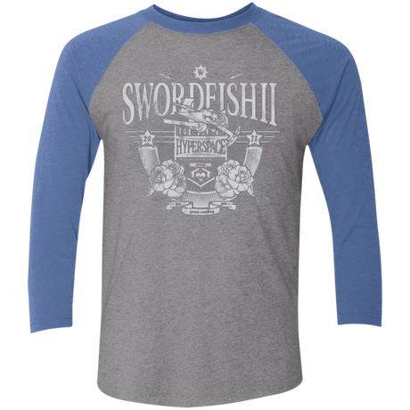 T-Shirts Premium Heather/ Vintage Royal / X-Small Space Western Men's Triblend 3/4 Sleeve