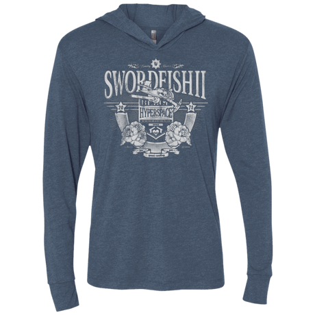 T-Shirts Indigo / X-Small Space Western Triblend Long Sleeve Hoodie Tee