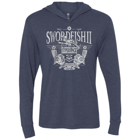 T-Shirts Vintage Navy / X-Small Space Western Triblend Long Sleeve Hoodie Tee