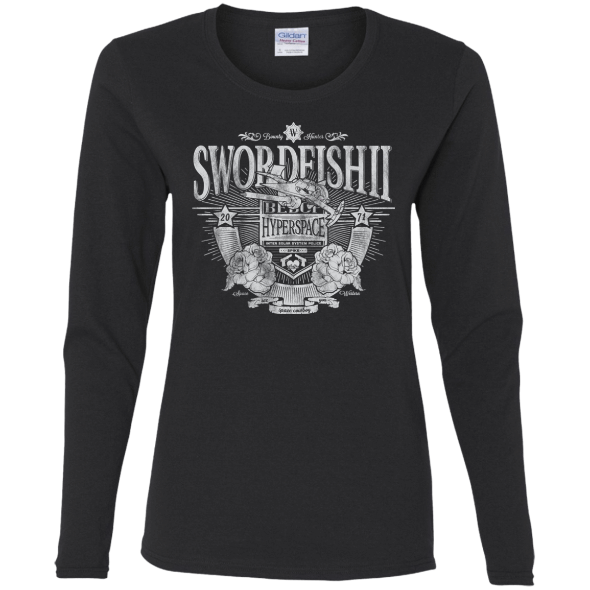 T-Shirts Black / S Space Western Women's Long Sleeve T-Shirt
