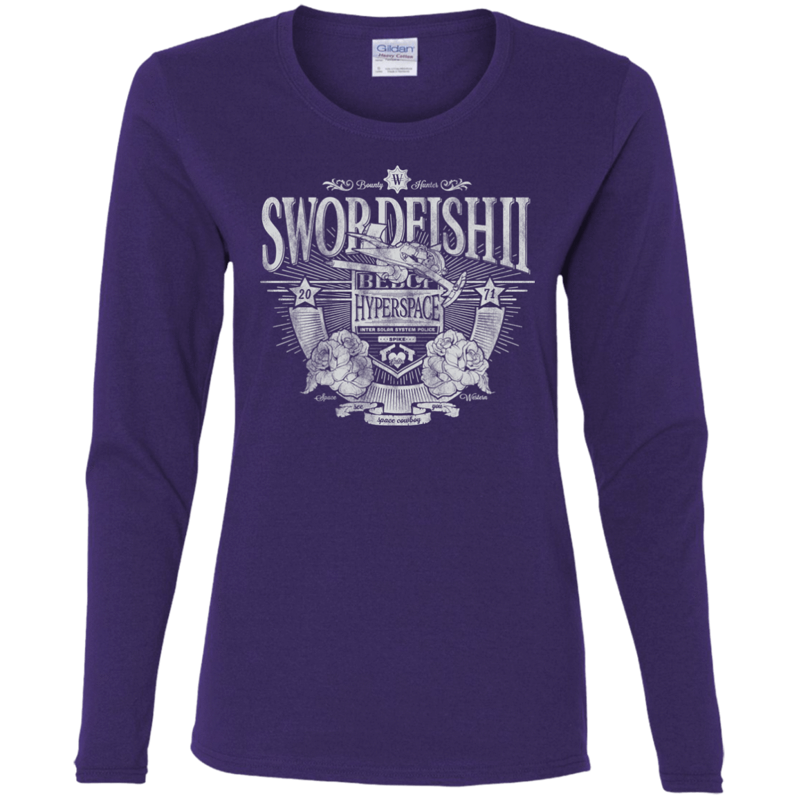 T-Shirts Purple / S Space Western Women's Long Sleeve T-Shirt