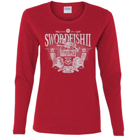T-Shirts Red / S Space Western Women's Long Sleeve T-Shirt