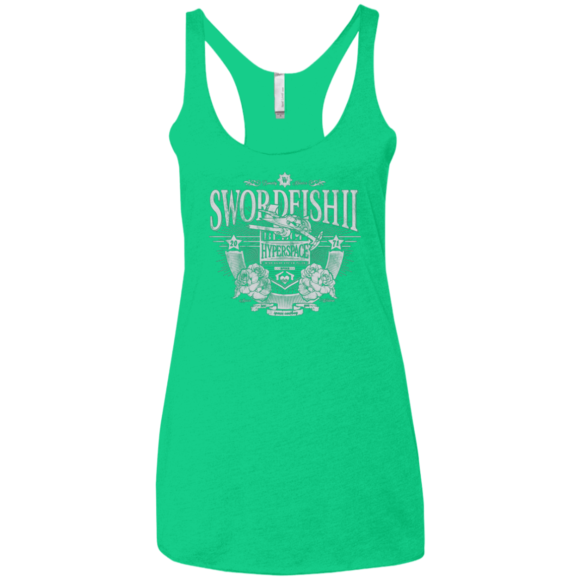 T-Shirts Envy / X-Small Space Western Women's Triblend Racerback Tank