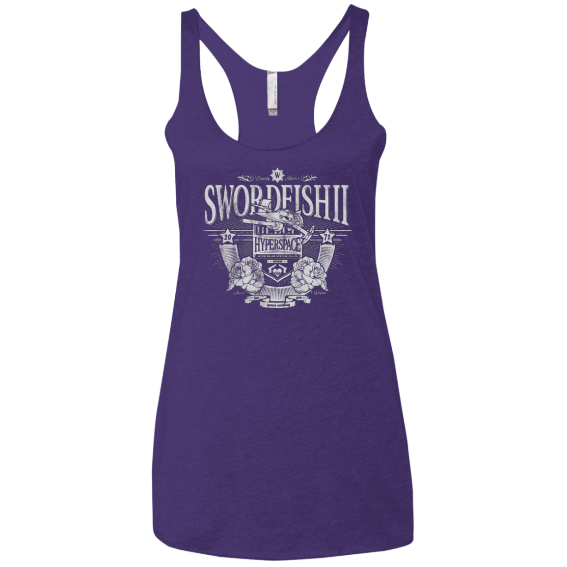 T-Shirts Purple / X-Small Space Western Women's Triblend Racerback Tank