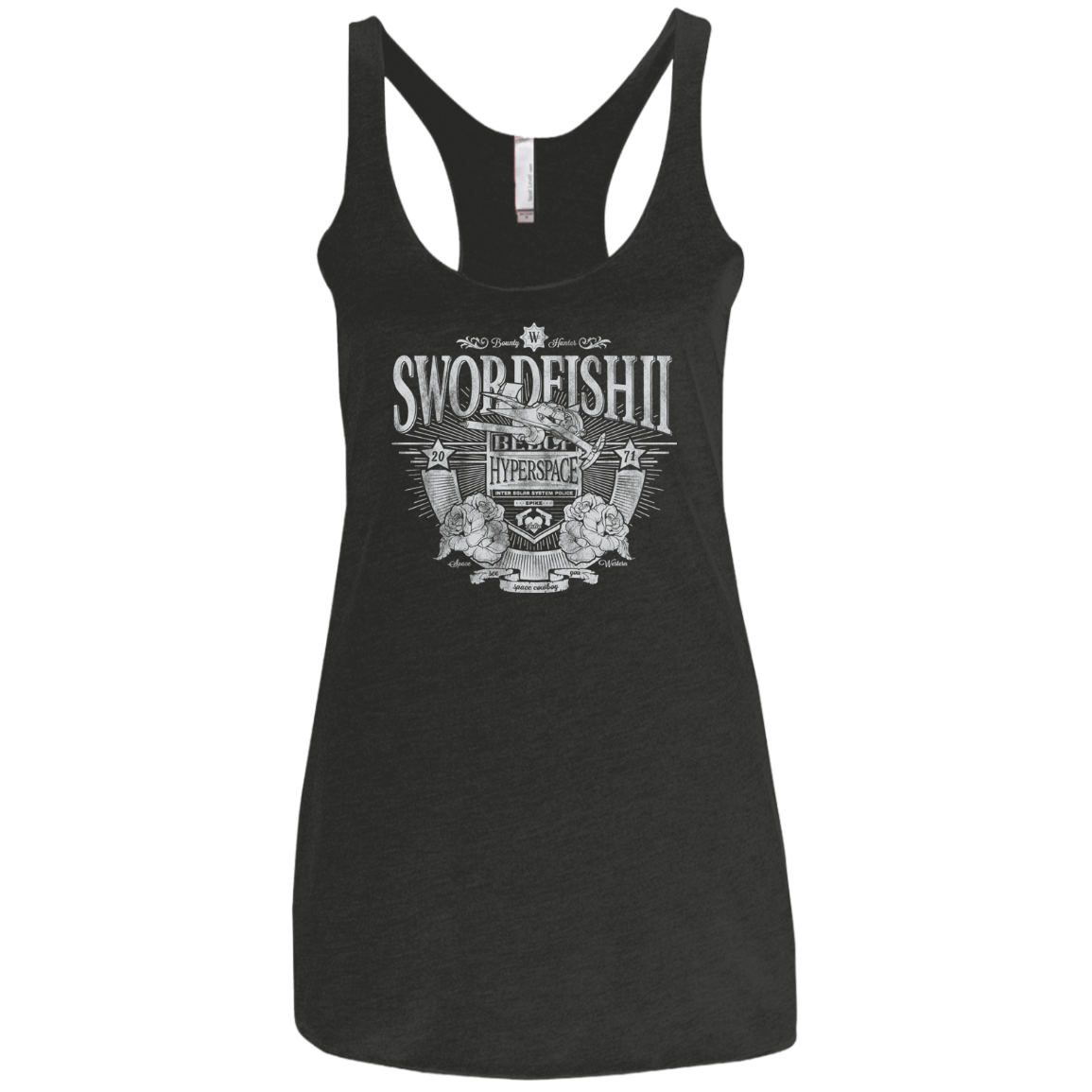 Space Western Women's Triblend Racerback Tank