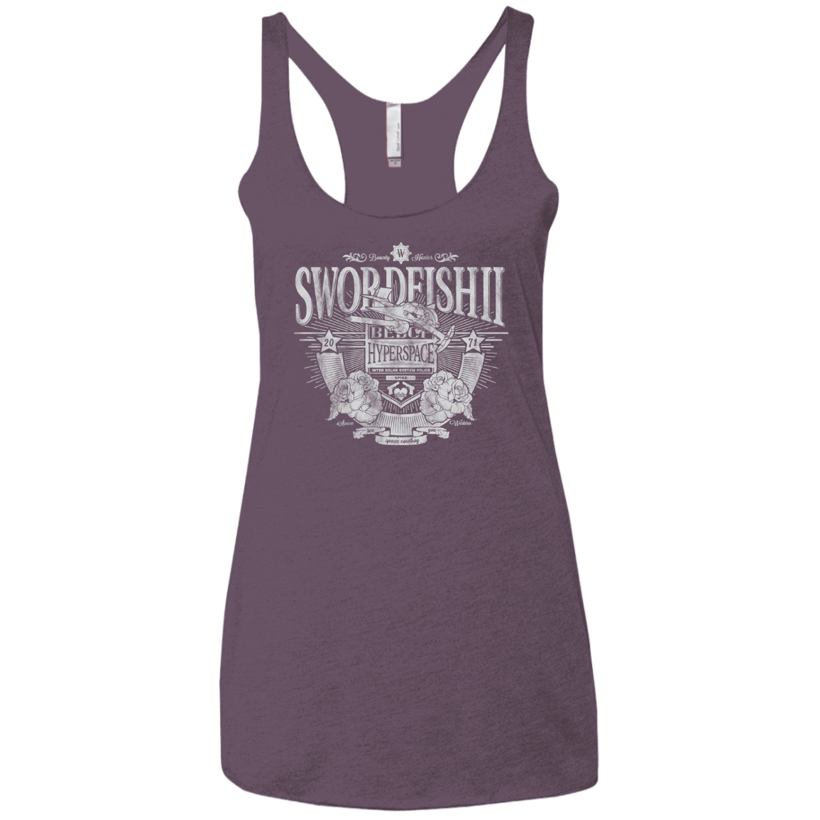 Space Western Women's Triblend Racerback Tank