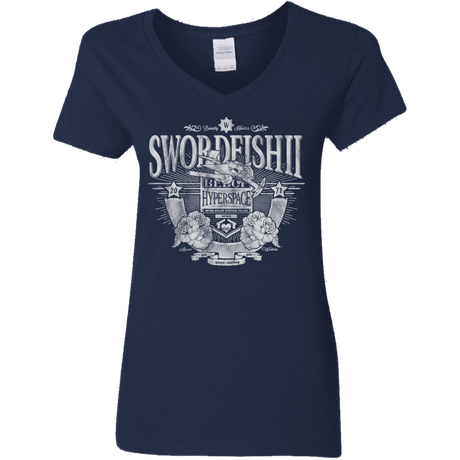 T-Shirts Navy / S Space Western Women's V-Neck T-Shirt