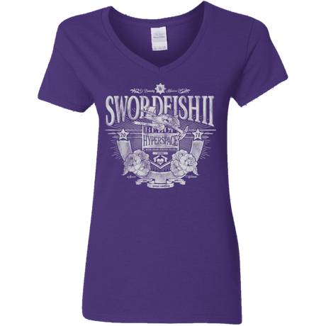 T-Shirts Purple / S Space Western Women's V-Neck T-Shirt