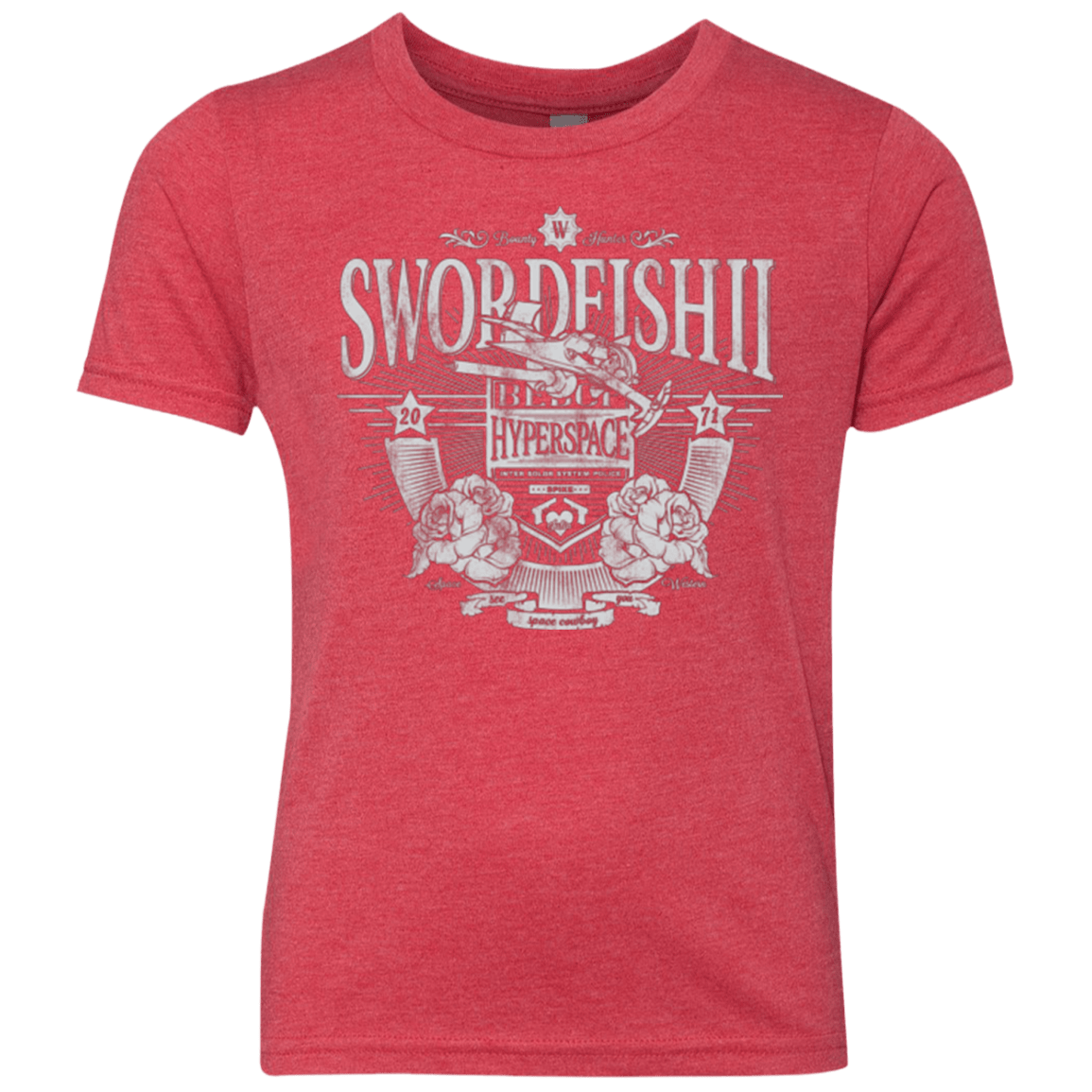 T-Shirts Vintage Red / YXS Space Western Youth Triblend T-Shirt