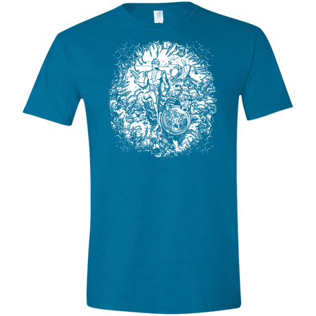 T-Shirts Antique Sapphire / S Spaceman Men's Semi-Fitted Softstyle