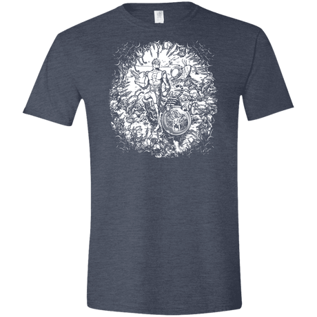 T-Shirts Heather Navy / S Spaceman Men's Semi-Fitted Softstyle