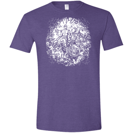 T-Shirts Heather Purple / S Spaceman Men's Semi-Fitted Softstyle