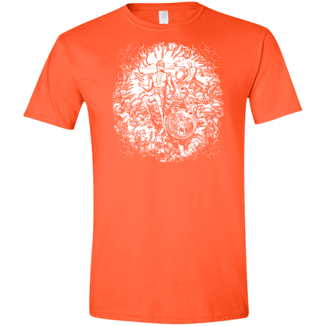 T-Shirts Orange / S Spaceman Men's Semi-Fitted Softstyle