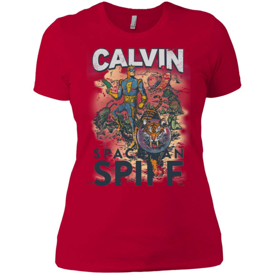 T-Shirts Red / X-Small Spaceman Spiff Women's Premium T-Shirt